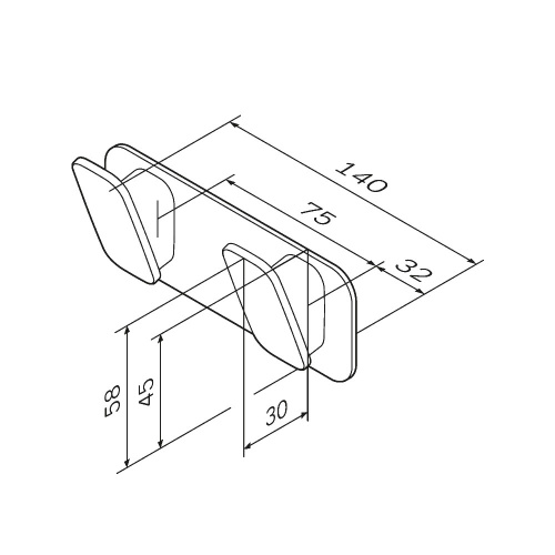 картинка A50A35600 Inspire V2.0, Двойной крючок для полотенец, хром, шт от магазина Сантехстрой