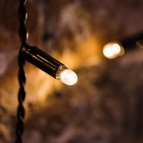 картинка Гирлянда Светодиодный Дождь 2х1,5м,  постоянное свечение,  черный провод,  230 В,  диоды ТЕПЛЫЙ БЕЛЫЙ от магазина Сантехстрой