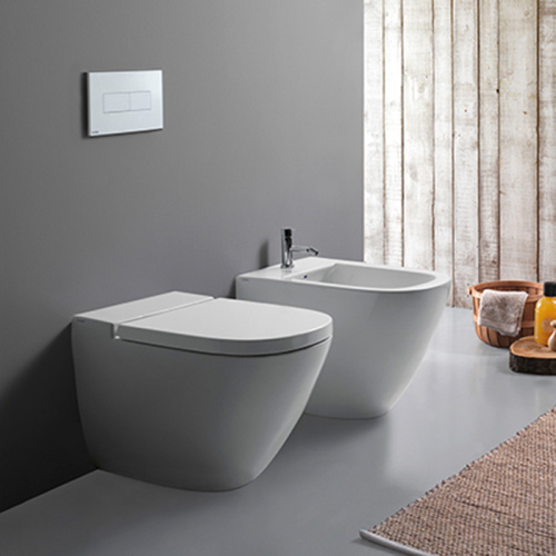 картинка GLOBO Stockholm Биде напольное пристенное 58*37*h42см, с 1 отв. под смеситель, с креплением, цвет белый от магазина Сантехстрой