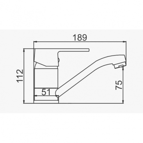 картинка Смеситель для кухни D-Lin D151428-1, хром от магазина Сантехстрой