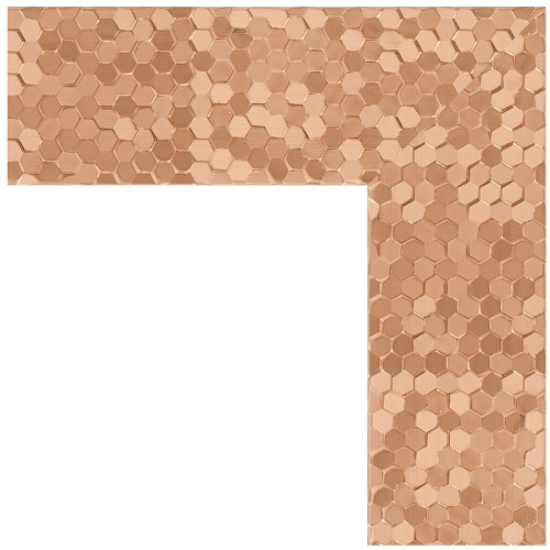 картинка Зеркало Evoform Definite 146х56 BY 3114 в багетной раме - Соты медь 70 мм от магазина Сантехстрой