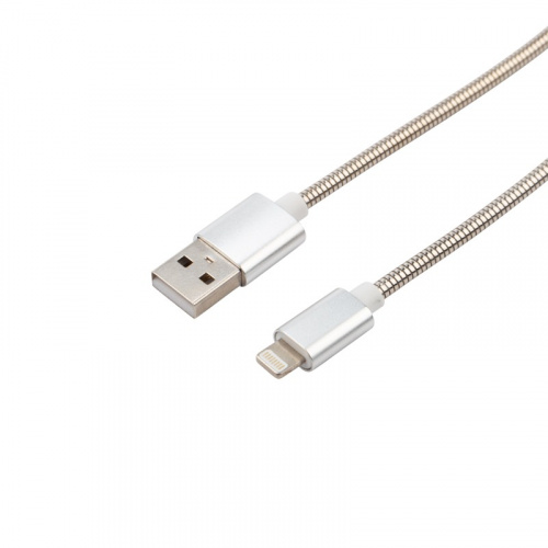 картинка Кабель REXANT USB-Lightning 2 A,  1 м,  матовая сталь от магазина Сантехстрой