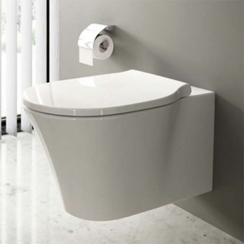 картинка Комплект унитаза с инсталляцией Ideal Standard Connect Air PR212101 с сиденьем Микролифт и клавишей смыва Хром от магазина Сантехстрой