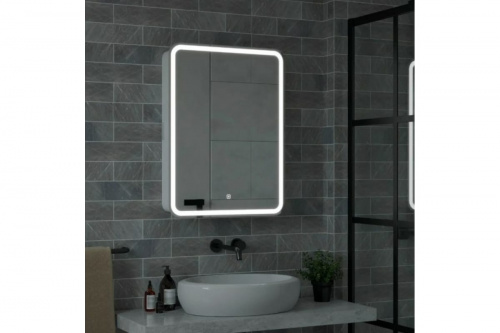 картинка Зеркало-шкаф Reflection Circle led 550x800 RF2106SR от магазина Сантехстрой