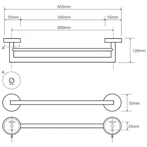картинка Полотенцедержатель Bemeta Brilo 161204052 двойной Золото от магазина Сантехстрой