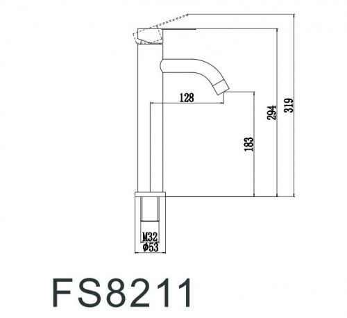 картинка Смеситель для умывальника Fmark (FS8211A) от магазина Сантехстрой