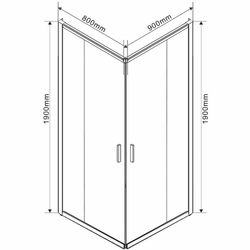 картинка Душевой уголок Vincea vss-1g8090clgm от магазина Сантехстрой