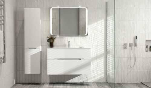 картинка Зеркало Jorno Modul 120 Mоl.02.120/W с подсветкой с сенсорным выключателем от магазина Сантехстрой