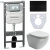 картинка Комплект унитаза с инсталляцией Ceramica Nova Metropol CN4002_1002B_1000 с сиденьем Микролифт и Черной матовой клавишей смыва от магазина Сантехстрой