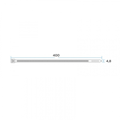 картинка Хомут-стяжка нейлоновая с тройным замком 400x4,8мм,  черная (100 шт/уп) REXANT от магазина Сантехстрой