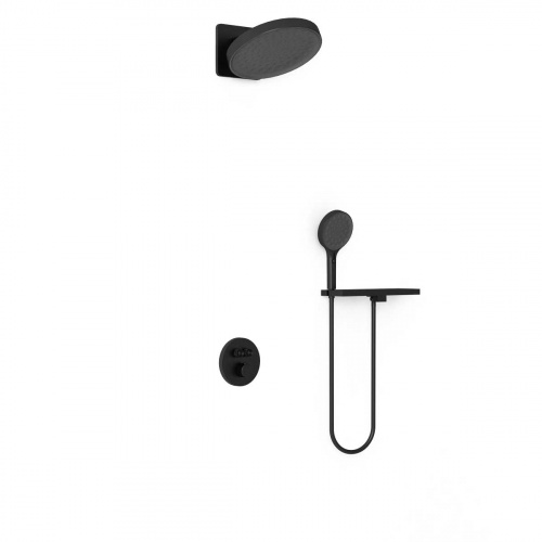 картинка Душевой комплект Inspire VSFW-3I22MT3RMB встраиваемый, термостатический, двухрежимный, черный от магазина Сантехстрой