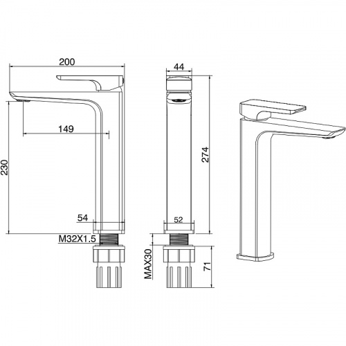 картинка Смеситель для раковины Allen Brau 5.21002-00 Хром от магазина Сантехстрой