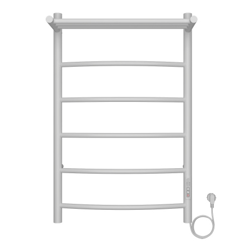 картинка Полотенцесушитель электрический AZARIO VERONA 500/800 5 секций, с полкой, диммер справа, белый (AZ04858PW) от магазина Сантехстрой