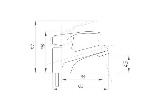 картинка Смеситель для раковины ПСМ psm-104-5 Хром от магазина Сантехстрой