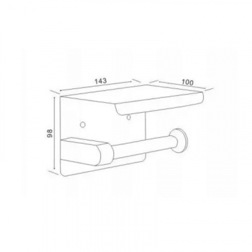 картинка Держатель для туалетной бумаги D-Lin D201507, черный от магазина Сантехстрой