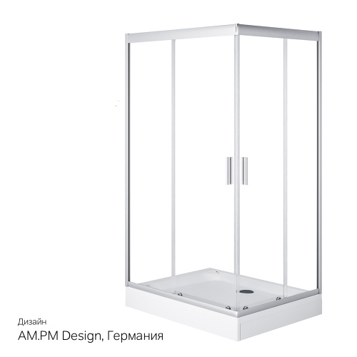 картинка W90G-404-120290-MT Gem Twin Slide 120x90. Душевое ограждение,120x90, профиль мат хром, стекло прозра от магазина Сантехстрой