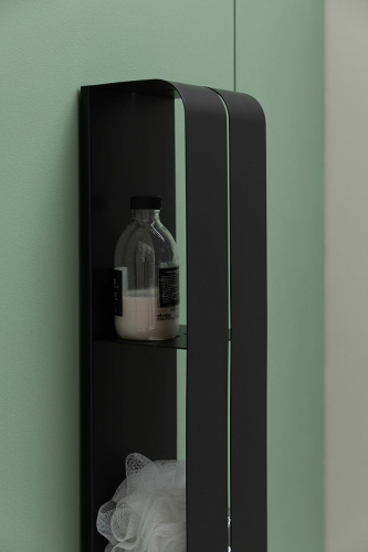 картинка Металлическая полка Aquanet Магнум H 15х100 326457 Черная матовая от магазина Сантехстрой