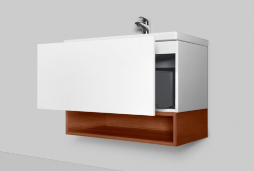 картинка M90OHX0600NF GEM, Open-space для базы, подвесной, 60 см, цвет: орех, текстурированный от магазина Сантехстрой