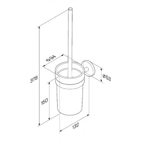 картинка A85A33322 X-Joy, Стойка с туалетной щеткой черный от магазина Сантехстрой
