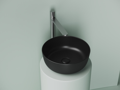 картинка Раковина-столешница Ceramica Nova цвет Черный Круглая CN6073MB от магазина Сантехстрой