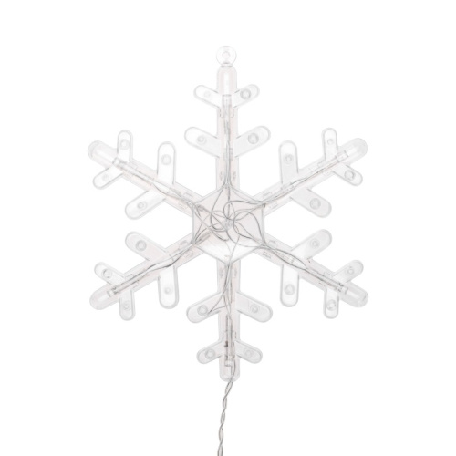 картинка Гирлянда Бахрома со снежинками 2,4х0,9м,  150LED,  белый,  с контроллером 8 режимов,  230В NEON-NIGHT от магазина Сантехстрой