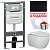 картинка Комплект унитаза с инсталляцией Ceramica Nova Play CN3001_1002B_1000 с сиденьем Микролифт и Черной матовой клавишей смыва от магазина Сантехстрой