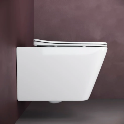 картинка Комплект (CN3007+CN1002W) Унитаз подвесной Ceramica Nova Metric Rimless CN3007 с микролифтом, безободковый + Система инсталляции для унитазов Ceramica Nova Envision CN1002W с кнопкой смыва и шумоизоляционной панелью от магазина Сантехстрой