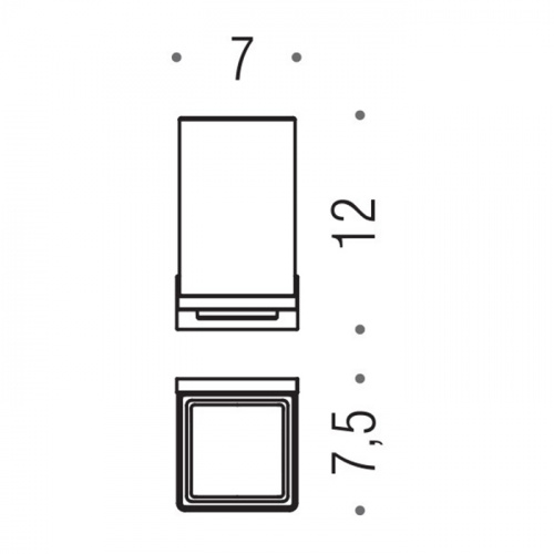 картинка Colombo Look Стакан подвесной, цвет: чёрный матовый/матовое стекло от магазина Сантехстрой