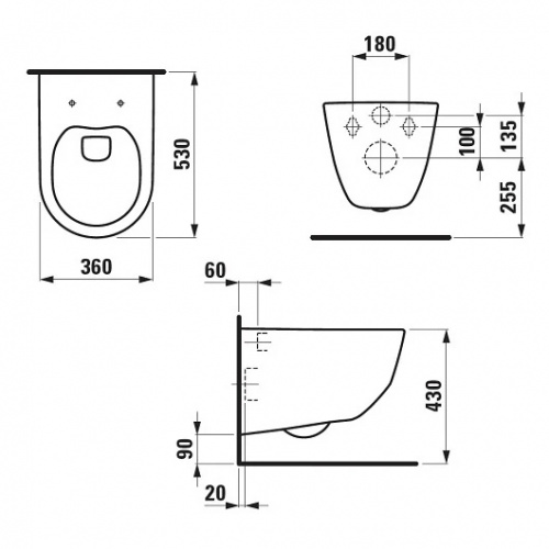 картинка 6.2096.6.395.000.1 СЕТ PRO унитаз подвесной Rimless 8.2096.6.000.000.1 + крышка-сиденье soft-close 8.9395.9.000.000.1 от магазина Сантехстрой
