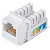 картинка Модуль Keystone Jack RJ-45(8P8C),  UTP неэкранированный,  CAT 6, тип 90 градусов,  белый REXANT PRO от магазина Сантехстрой