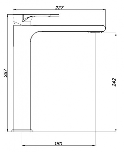 картинка Смеситель для раковины - чаши Azario DELANO высокий, черный (AZ-158445524) от магазина Сантехстрой