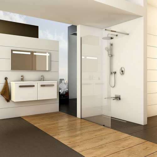 картинка Душевая перегородка Ravak Walk-In Wall 140 GW9WM0C00Z1 профиль Хром стекло Transparent от магазина Сантехстрой