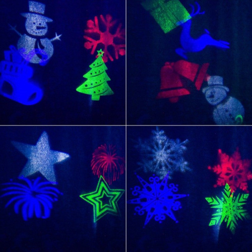 картинка LED проектор,  12 сменных слайдов,  цвет RGBW,  12В от магазина Сантехстрой