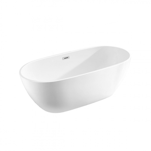 картинка Ванна акриловая Vincea VBT-408-1700, 1700*815*580, цвет белый, слив-перелив в комплекте, хром от магазина Сантехстрой