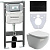 картинка Комплект унитаза с инсталляцией Ceramica Nova Metropol CN4002_1002B_1000 с сиденьем Микролифт и Черной матовой клавишей смыва от магазина Сантехстрой