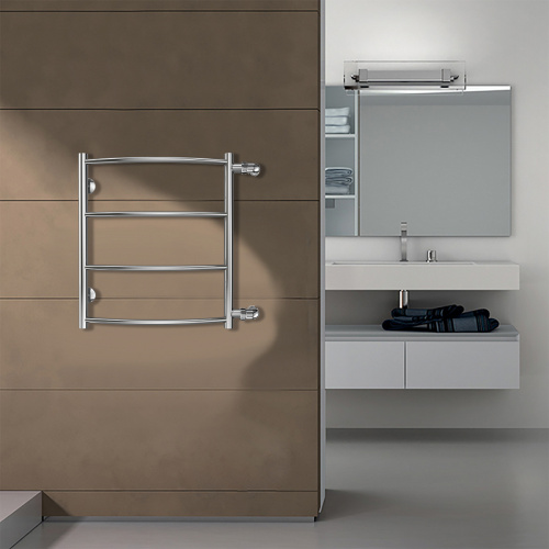 картинка Полотенцесушитель водяной AZARIO VERONA 500/600 4 секции, боковое подключение, 1", хром (AZ04556) от магазина Сантехстрой