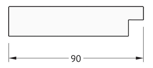 картинка Зеркало Evoform Definite 150х60 BY 3122 в багетной раме - Алюминий 90 мм от магазина Сантехстрой