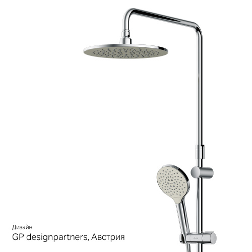 картинка F0780064 Like душевая система, верхний душ 250 мм, ручной душ 120 мм, 3 функции, хром, шт. от магазина Сантехстрой