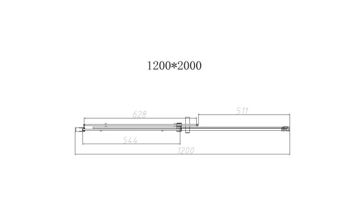 картинка Душевая дверь Dice VDS-4D120CLGM, 1200, вороненая сталь, стекло прозрачное от магазина Сантехстрой