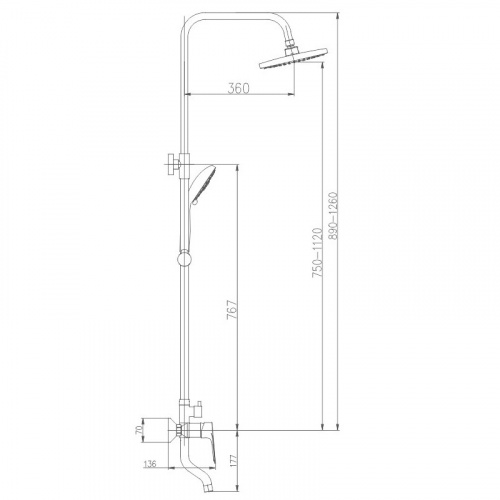 картинка Душевая система Haiba (HB2414) от магазина Сантехстрой