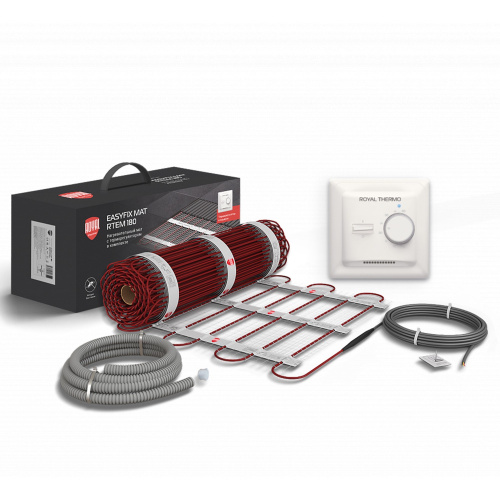 картинка Комплект теплого пола Royal Thermo EasyFix Mat RTEM 2-180-2,5 с терморегулятором Basic от магазина Сантехстрой