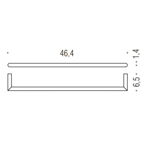 картинка Colombo Mini Полотенцедержатель 46,4 см, цвет: PVD нержавеющая сталь от магазина Сантехстрой
