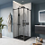 картинка Душевой уголок BelBagno Marino MARINO-A-2-100-C-NERO 100x100 см, профиль черный матовый, стекло прозрачное от магазина Сантехстрой