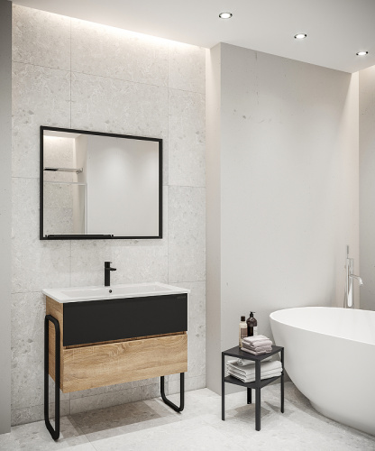 картинка Зеркало Grossman Лофт 90 209001 Черное от магазина Сантехстрой