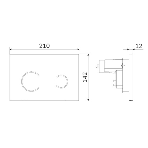 картинка I0450B38 Touchless Pro, клавиша для инсталляции сенсорная бесконтактная, стекло, черный от магазина Сантехстрой