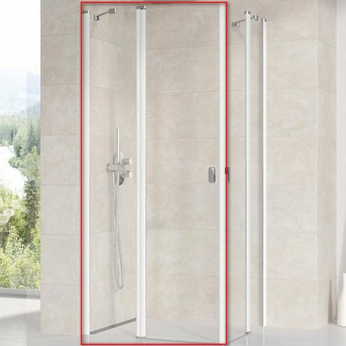 картинка Душевая дверь Ravak Chrome CRV2-80 1QV40100Z1 профиль Белый стекло Transparent от магазина Сантехстрой