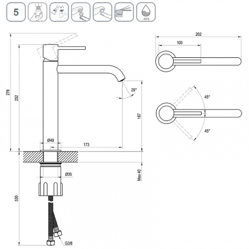 картинка Смеситель для раковины Ravak Espirit ES 014.00CR X070389 Хром от магазина Сантехстрой