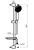 картинка Душевой набор AZARIO ESTA: душевая лейка, шланг, штанга, мыльница (AZ-15752010) от магазина Сантехстрой