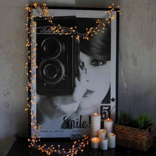 картинка Гирлянда Мишура LED 3 м прозрачный ПВХ,  288 диодов,  цвет желтый от магазина Сантехстрой