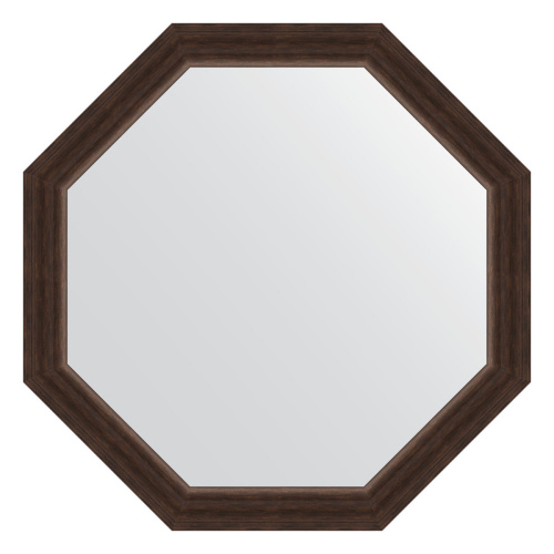 картинка Зеркало настенное Octagon EVOFORM в багетной раме палисандр, 71,6х71,6 см, BY 3723 от магазина Сантехстрой